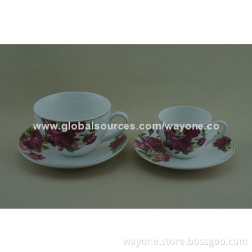 The royal new-shaped ceramic 90cc coffee cup saucer, any colors or gold designs workable, ideal gift